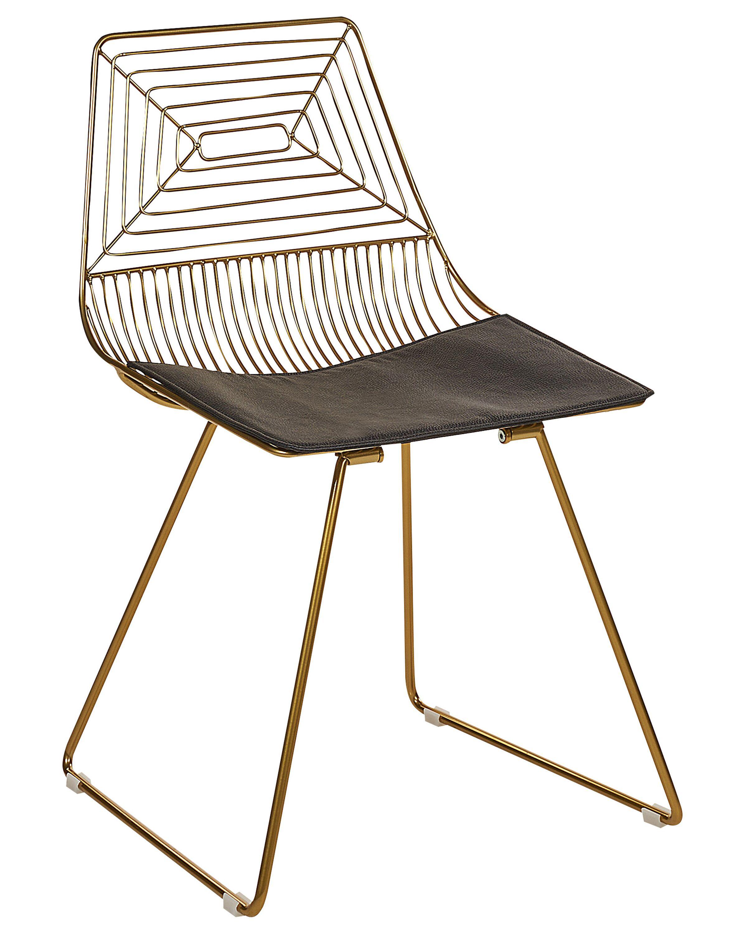Set van 2 eetkamerstoelen BEATTY Metaal Goud