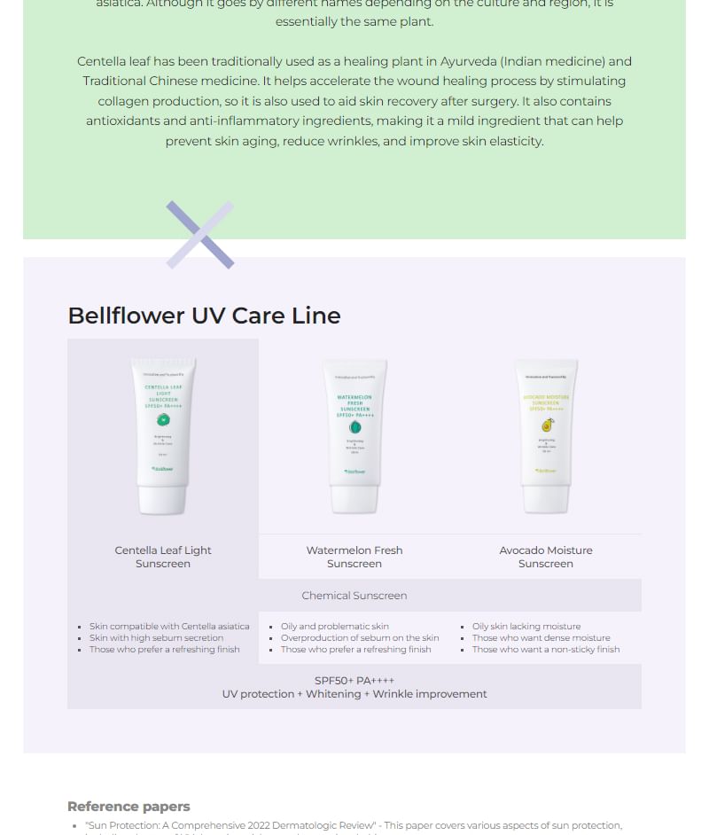 Bellflower - Centella Leaf Light Zonnebrandcrème