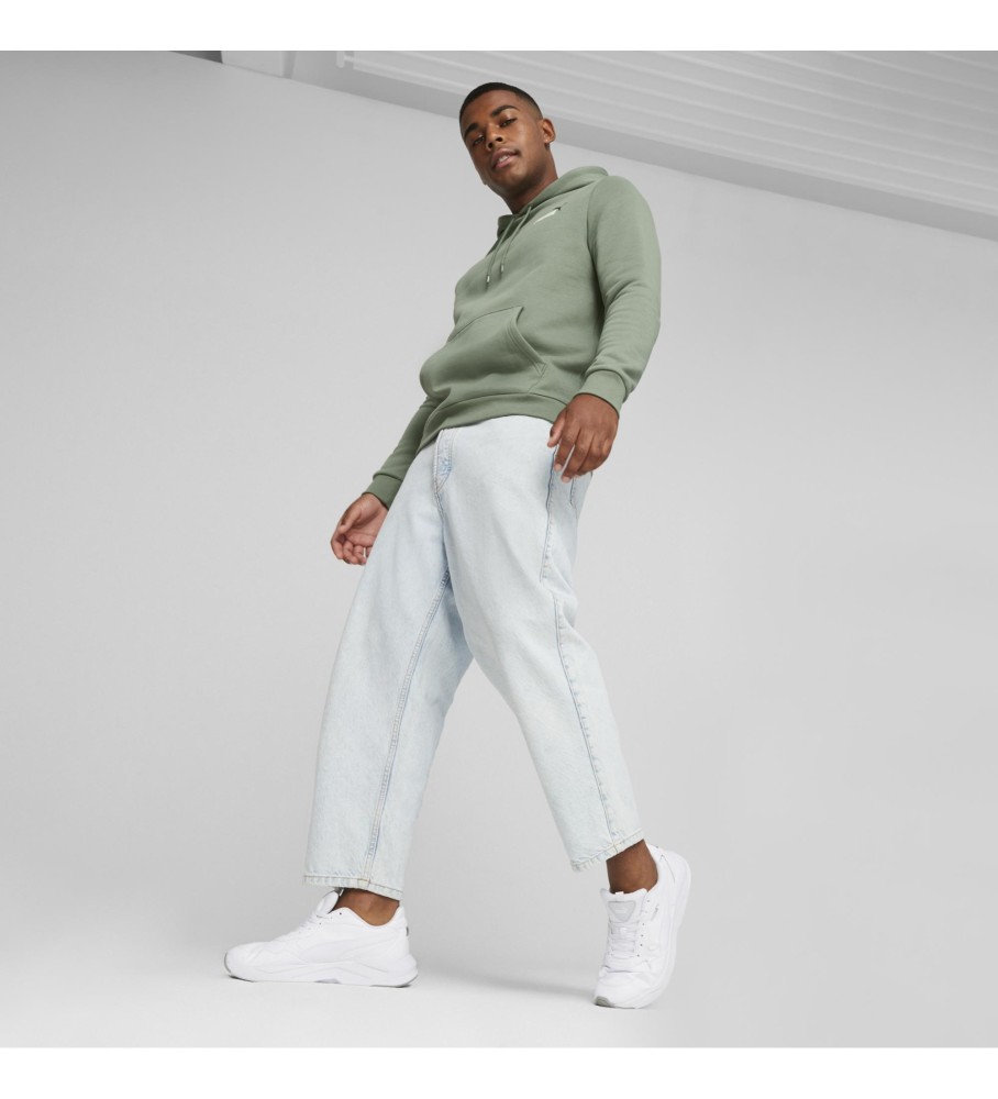 Moletom Puma Essentials+ com logo verde em dois tons