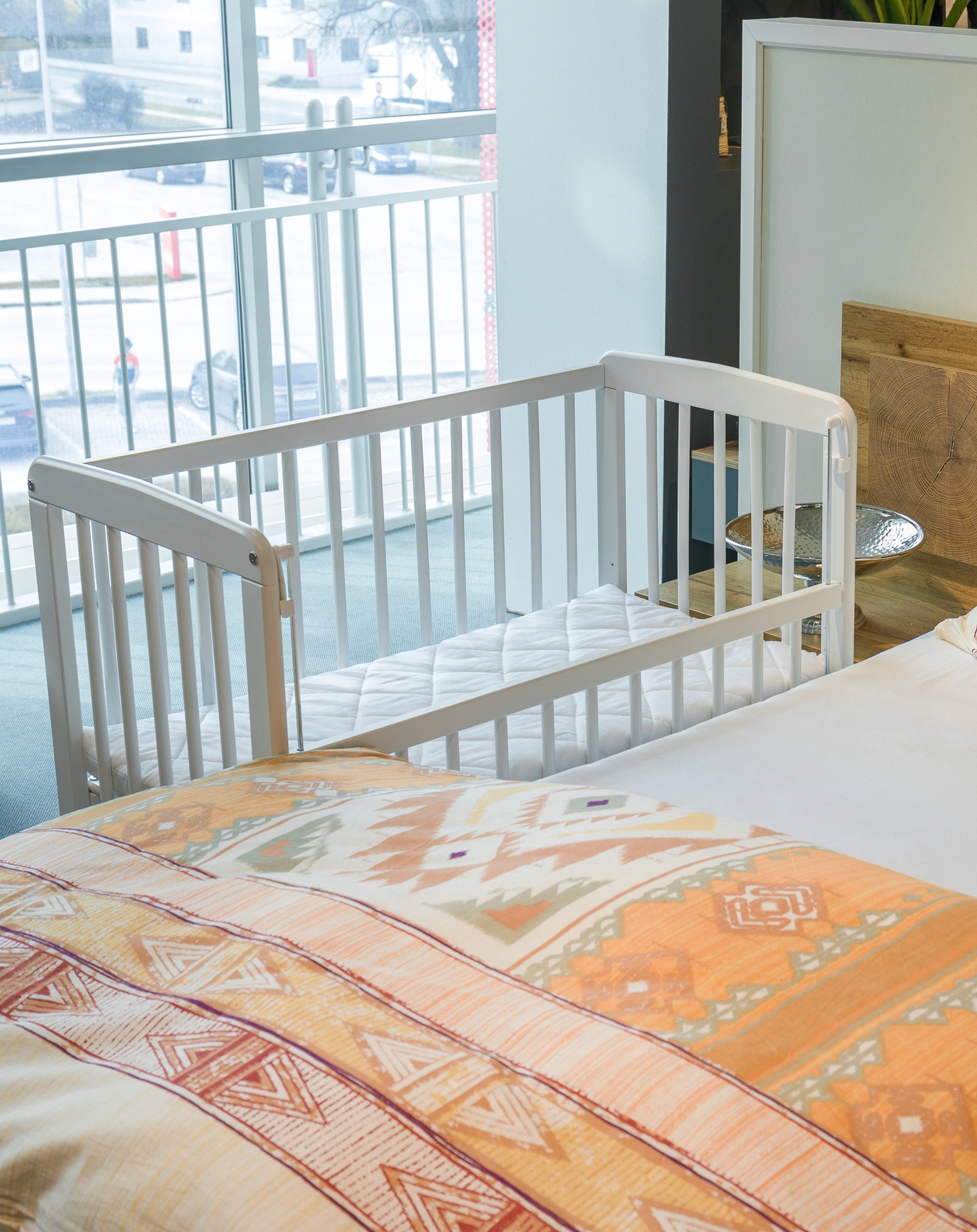 Beistellbett NINO (90x45) in weiß