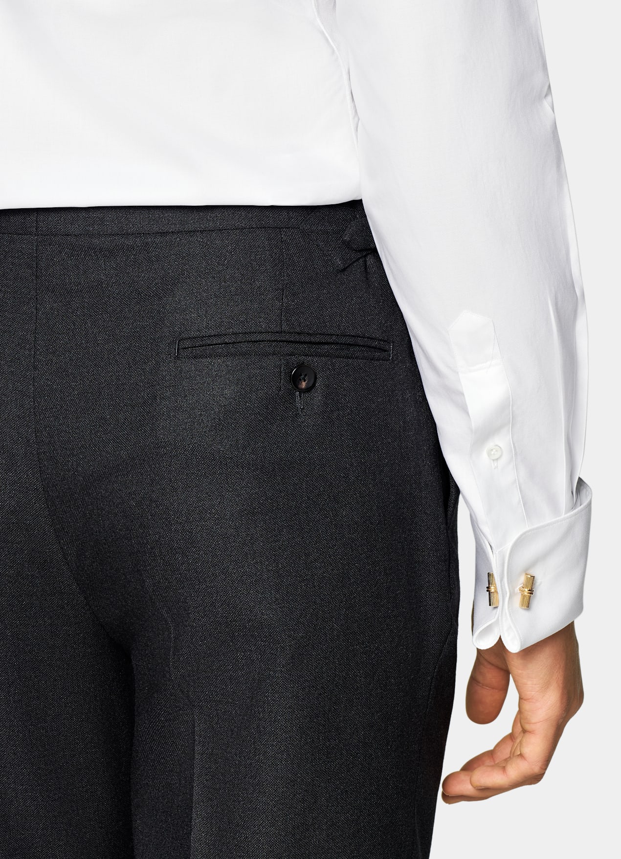 White Double Cuff Tailored Fit Shirt