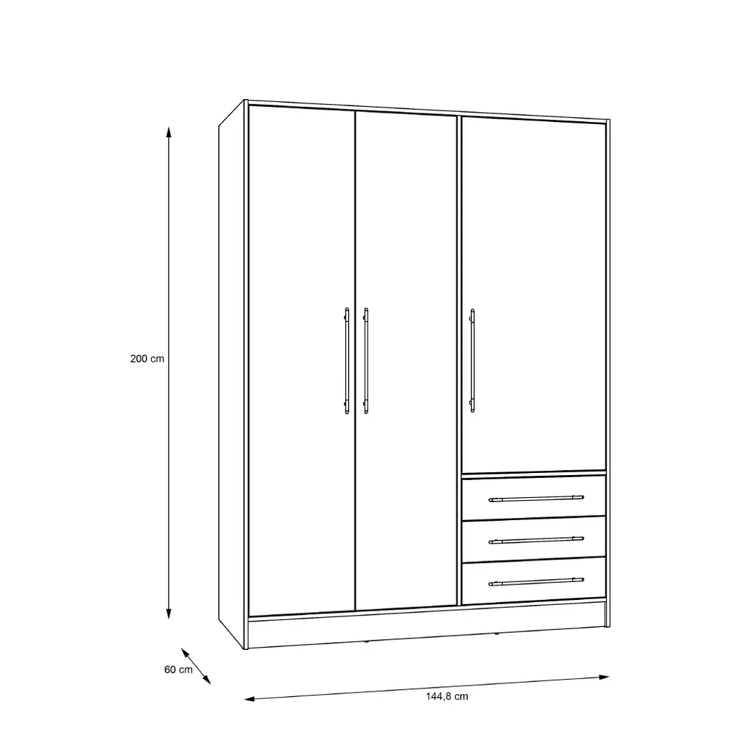 Kleiderschrank Jupiter 145 x 200 cm