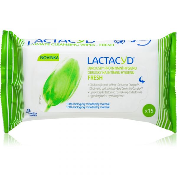 Omega Pharma Intimate Wipes Lactacyd Fresh 15 Unidades