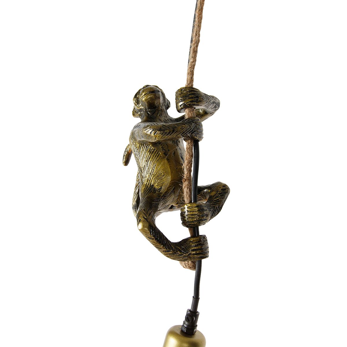 Klassieke hanglamp goud met touw - Animal Monkey