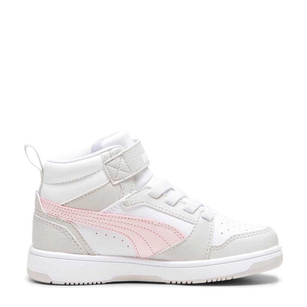 Puma Rebound v6 Mid V6 Mid sneakers wit/grijs/roze
