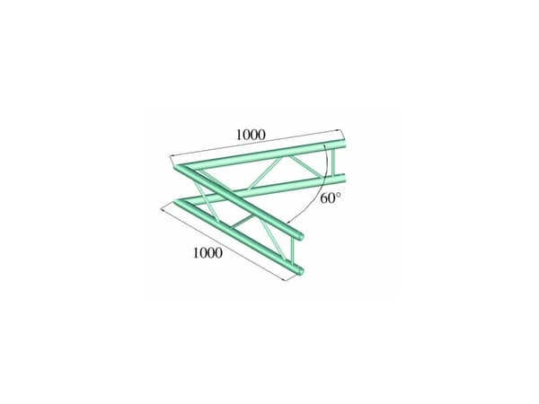 Alutruss BILOCK BQ2-PAC20V 2-punkts traverse Hjørne 60 °