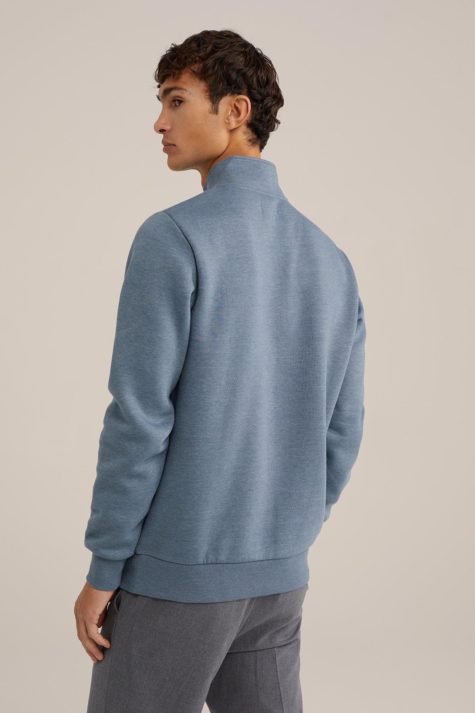 sweater met rits WE Fashion Lichtblauw