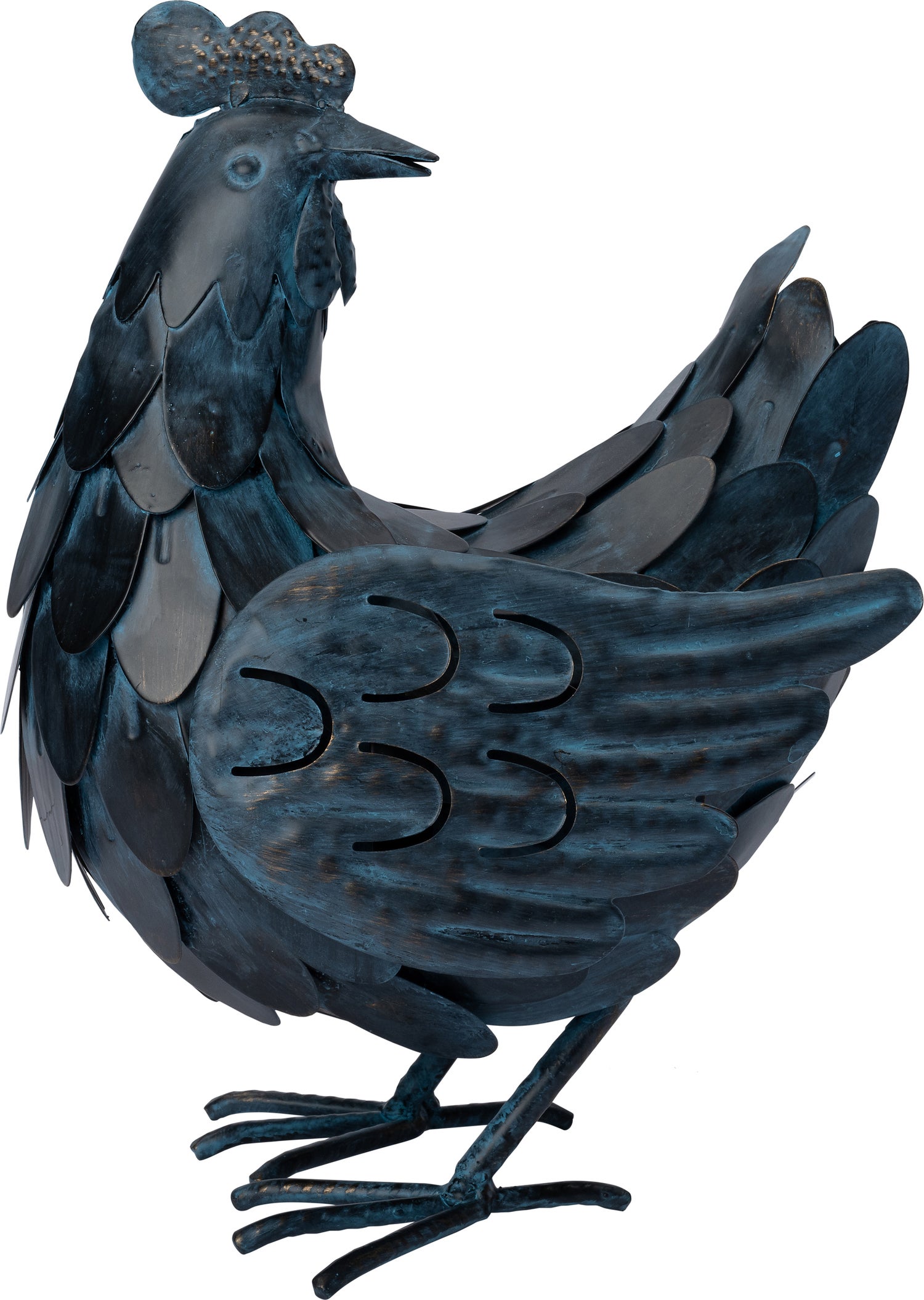 Intratuin tuinbeeld Pollo kip blauw 24 x 19 x 33 cm