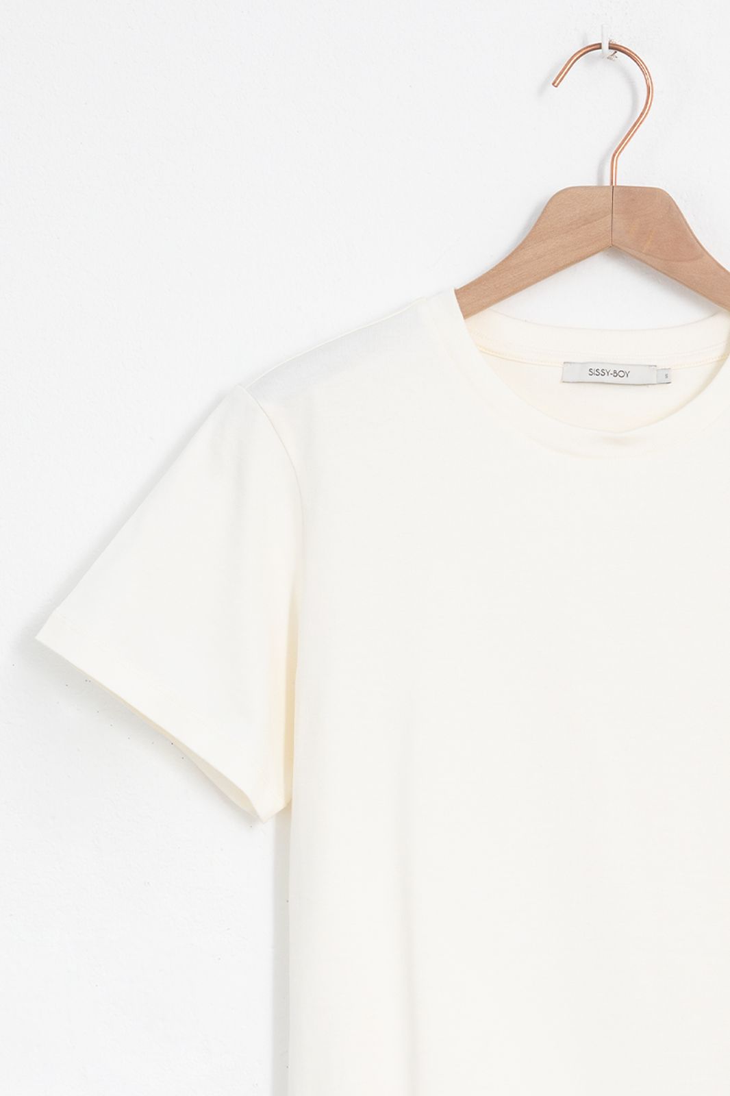 Wit basic katoenen t-shirt