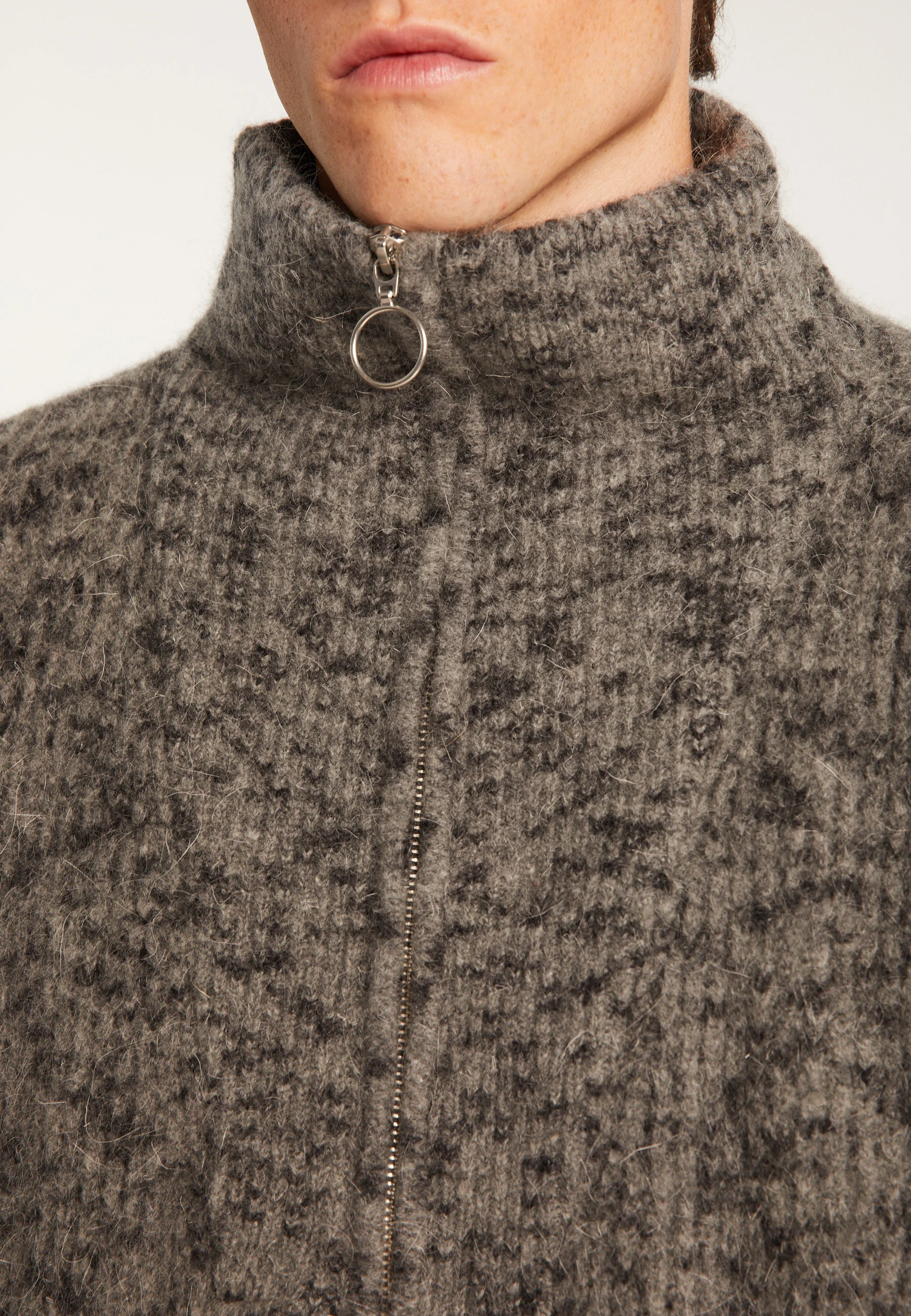 TENESSYAH24 - Pull camionneur unisexe en mohair | Gris
