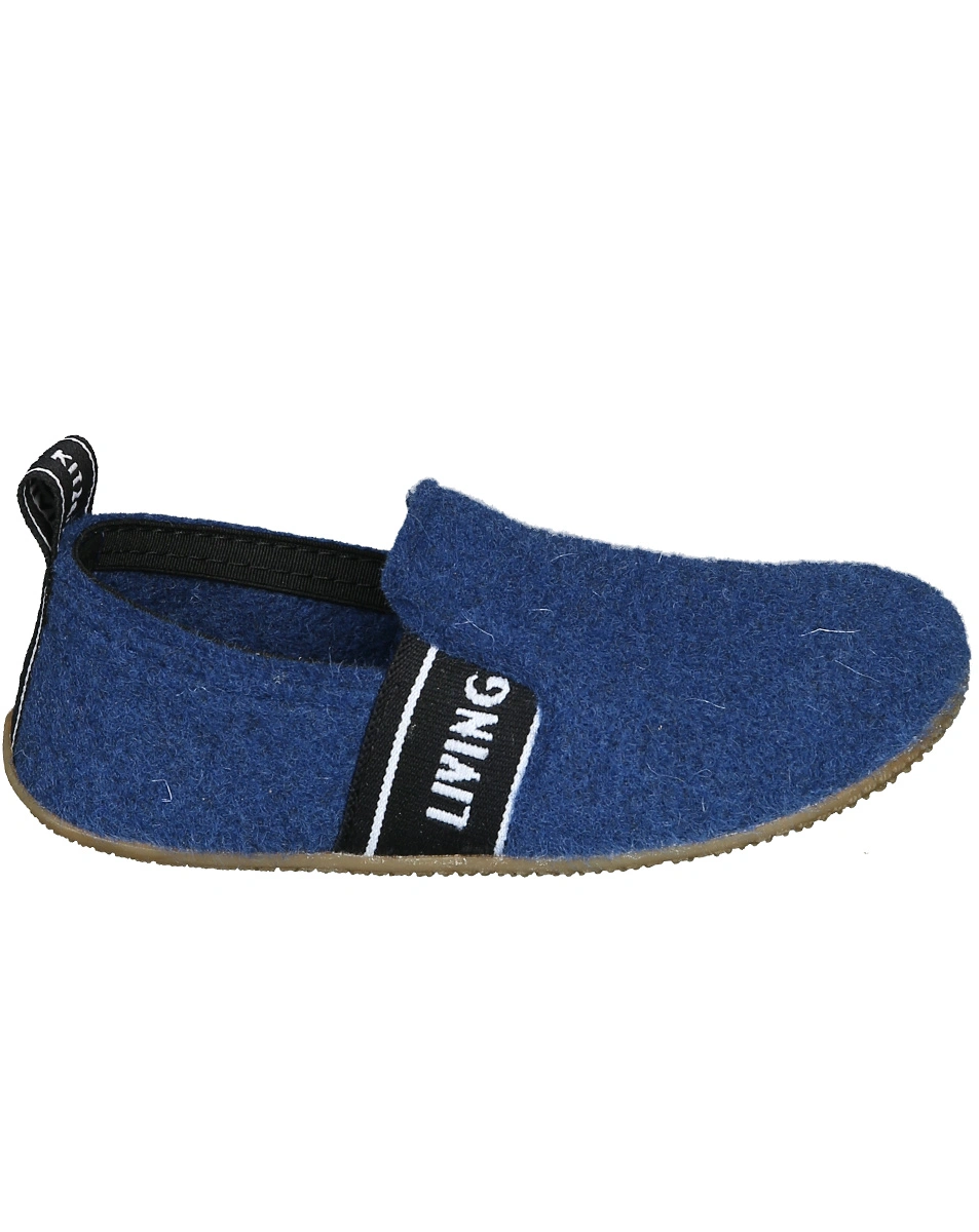 Schlupf-Hausschuhe T-MODELL FILZ in saphir