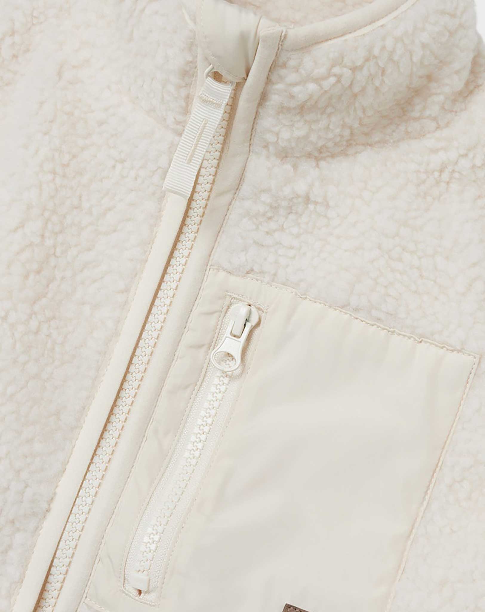 Fleece-Weste NKFMAGOT TEDDY in whitwcap gray