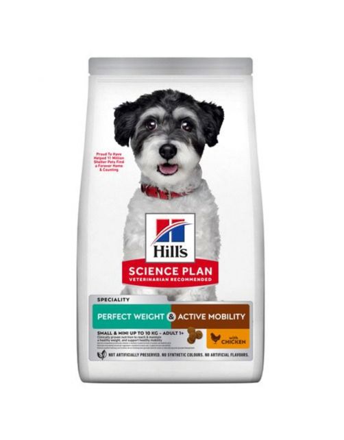 Hill's Canine Adult Perfect Weight & Active Mobility Small&Mini Kip - Hondenvoer