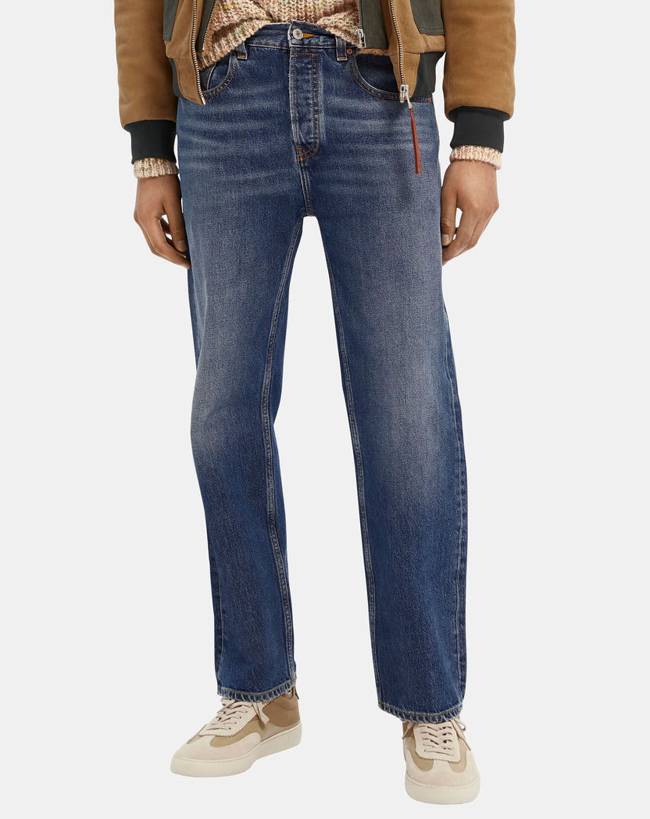 Scotch & Soda Jean Straight Coton Organic bleu jean moyen
