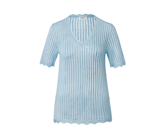 Strick-Shirt, eisblau