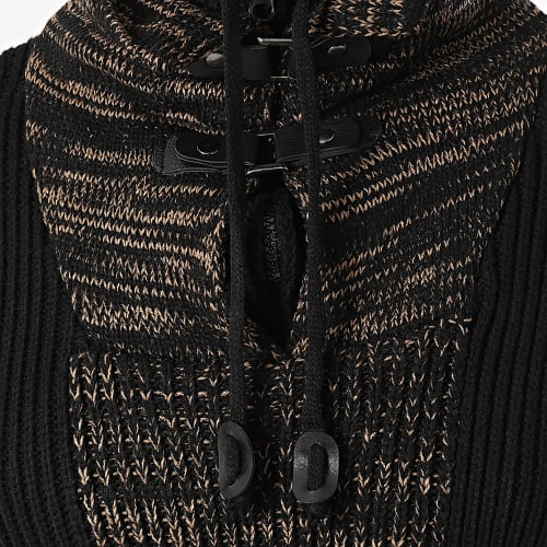 Pull Col Amplified Noir Camel