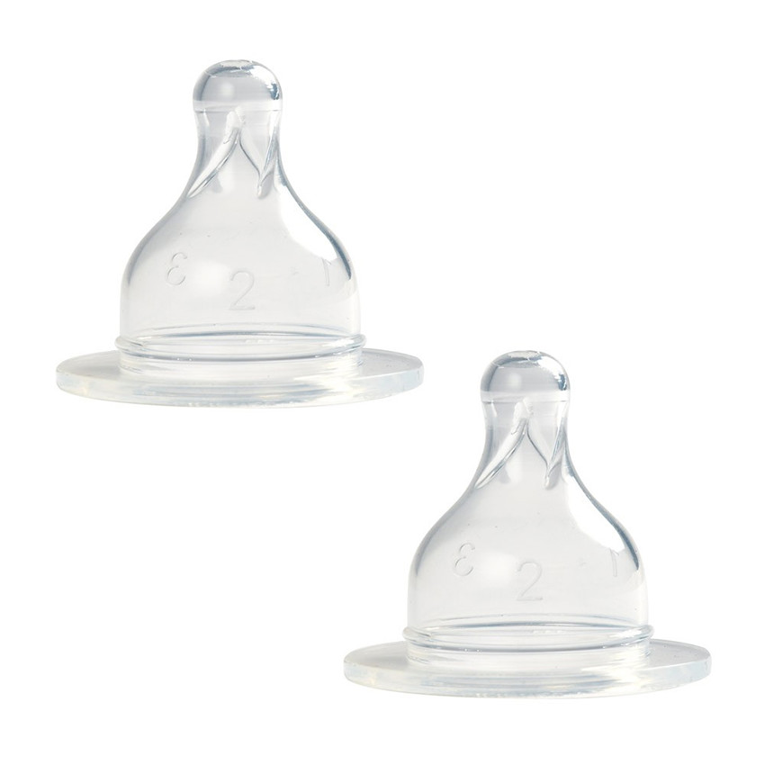 Duo de tétines en silicone - débit variable (6-18 mois)