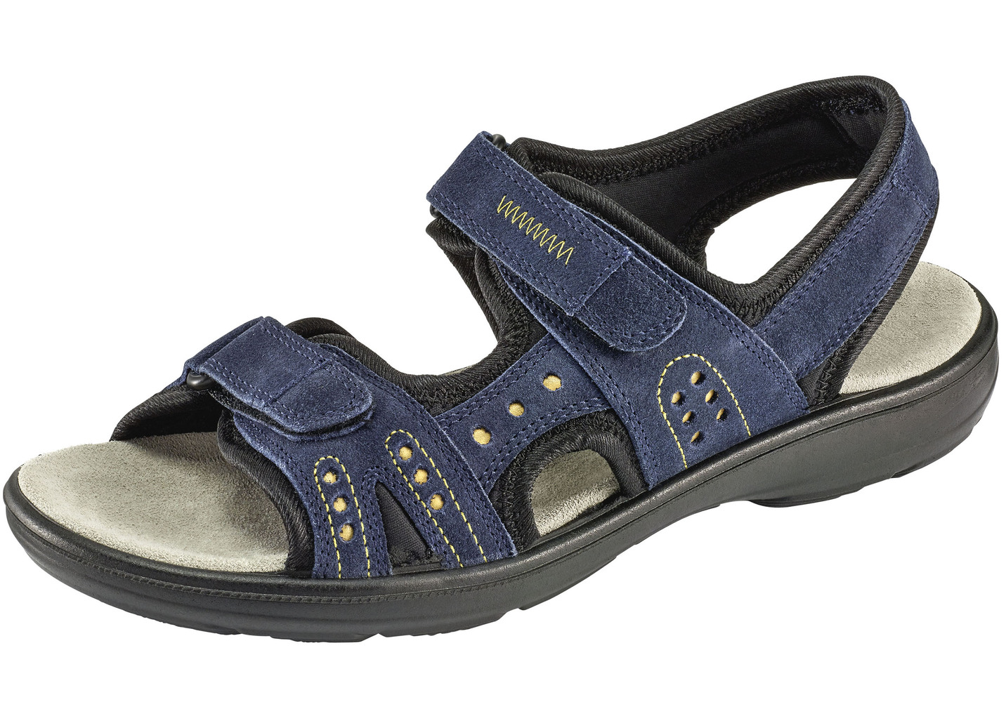 Sandale aus weichem Rind-Veloursleder