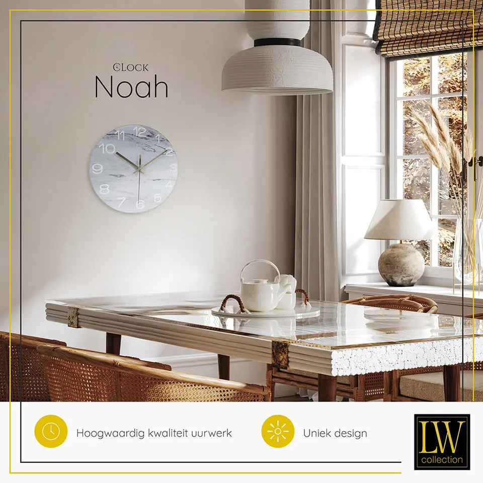 LW Collection Keukenklok Noah 30cm