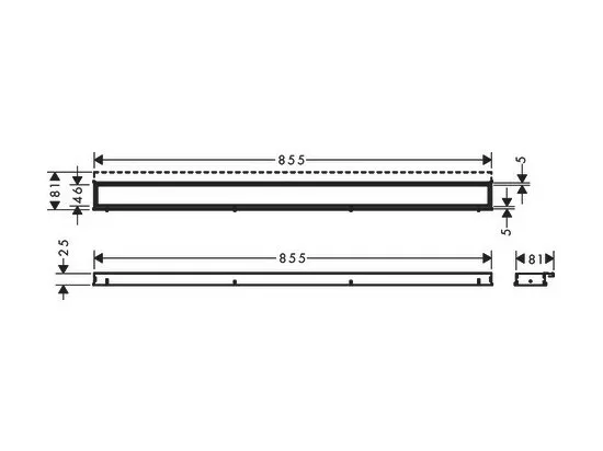 Caniveau de douche 90 cm HANSGROHE RainDrain Match chromé