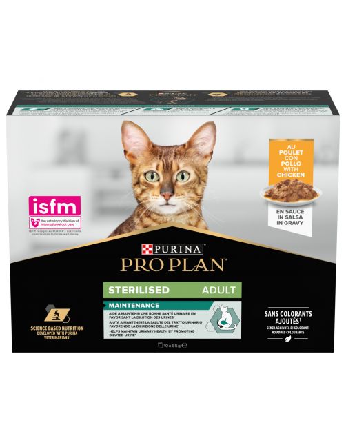 Pro Plan Cat Nutri Savour Sterilised Multipack - Kattenvoer - Kip 10x85 g
