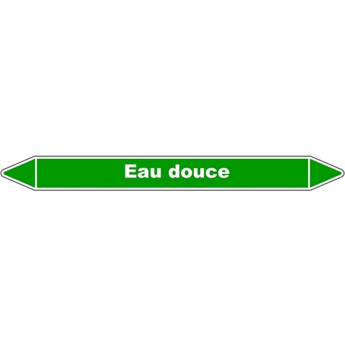 Marqueur de Tuyauterie - Eau douce - NFX 08-105 - Vinyle Laminé