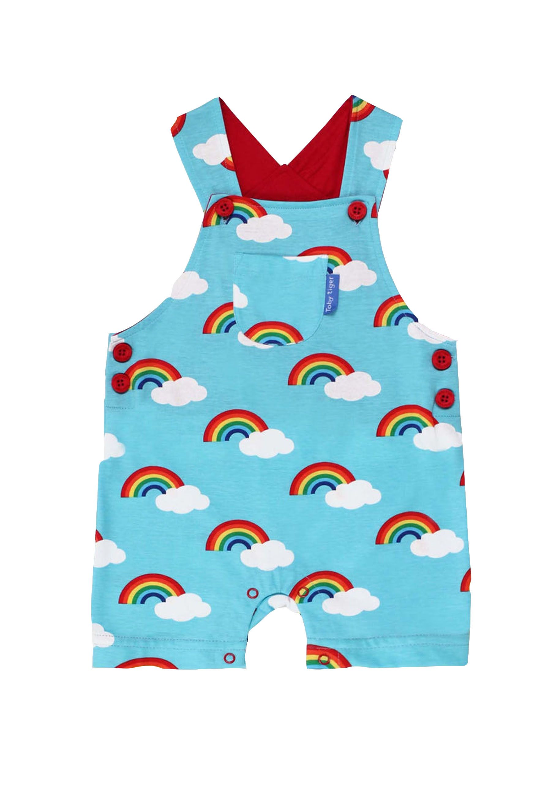 Toby Tiger Sommer Latzhose mit Regenbogen Print