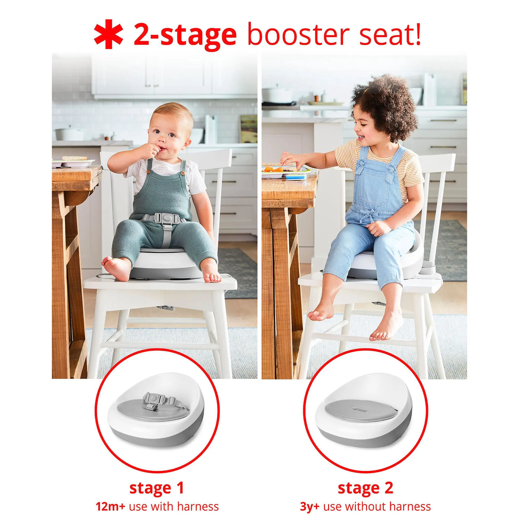 Skip Hop Siège de Table Rehausseur Sleek - Gris  Blanc