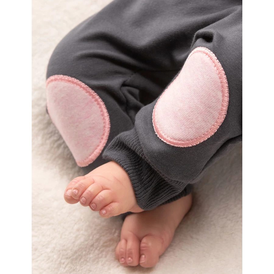 Baby Sweets 2tlg Set Shirt + Hose Lieblingsstücke dunkelgrau rosa