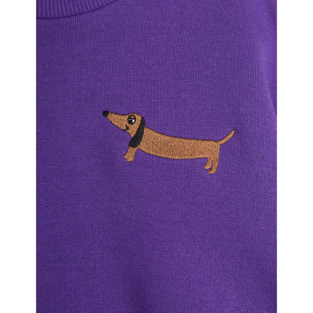 Køb Mini Rodini Purple Dog Embroidery Sweatshirt