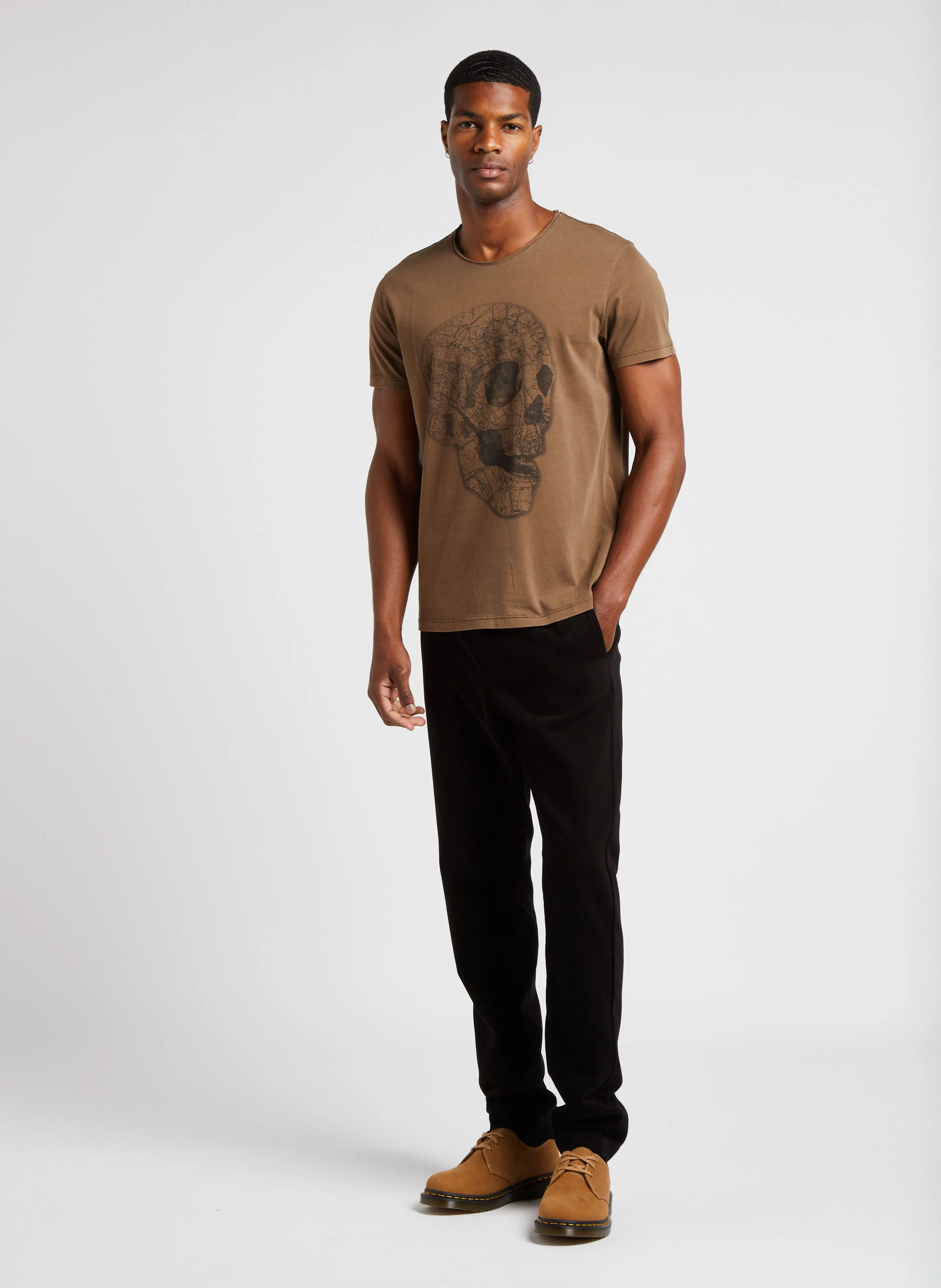 Pantalon slim velours | Noir