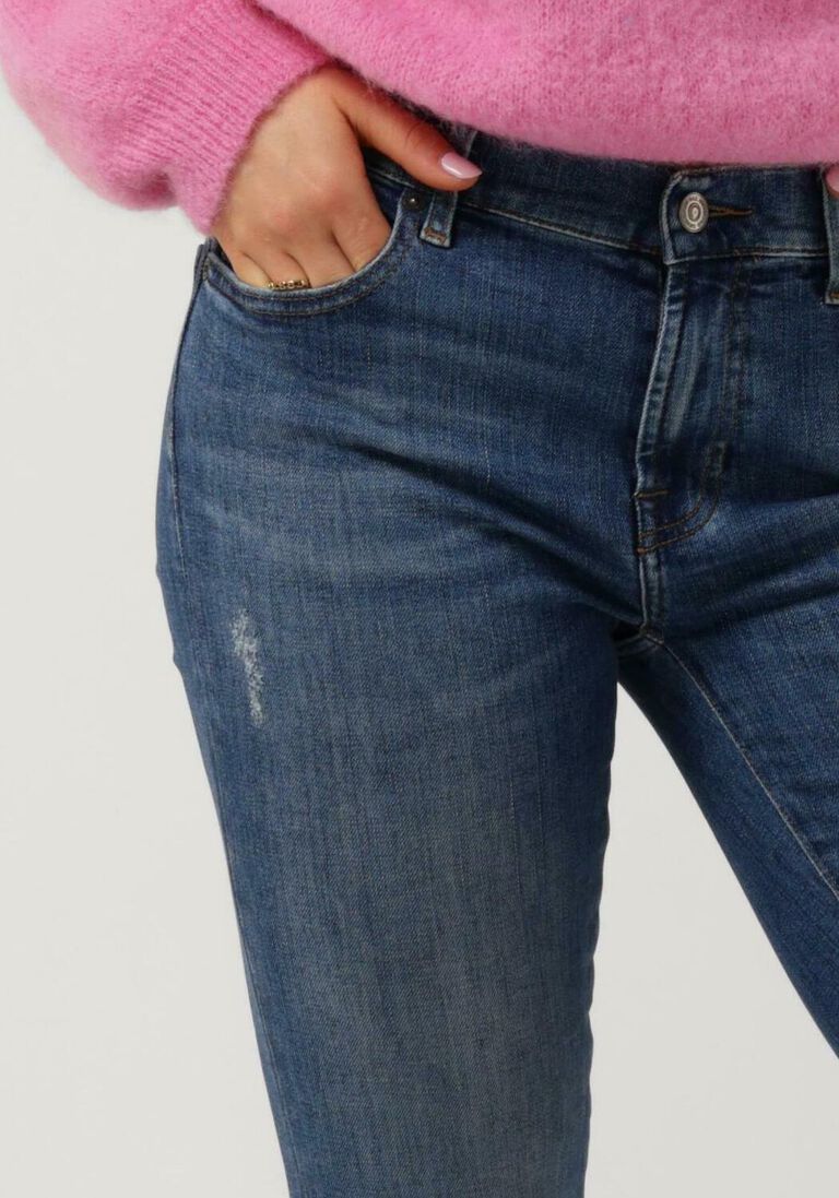 7 FOR ALL MANKIND donkerblauwe 7 for all mankind skinny jeans hw skinny slim illusion alleyway with raw cut