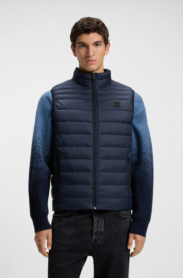 BOSS ORANGE Steppweste »Odeno«, Stehkragen, slim fit, kurze Länge