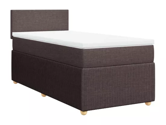Sommier à lattes de lit avec matelas Marron foncé 90x190 cm