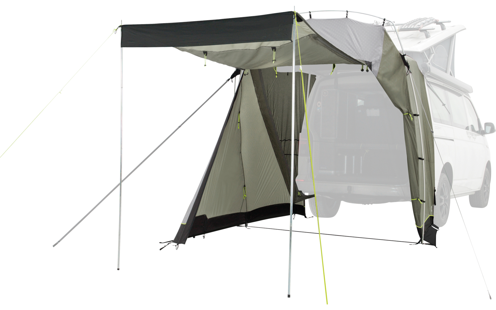 Outwell Sandcrest L Vorzelt / Heckzelt für Campingbusse / Transporter Grün