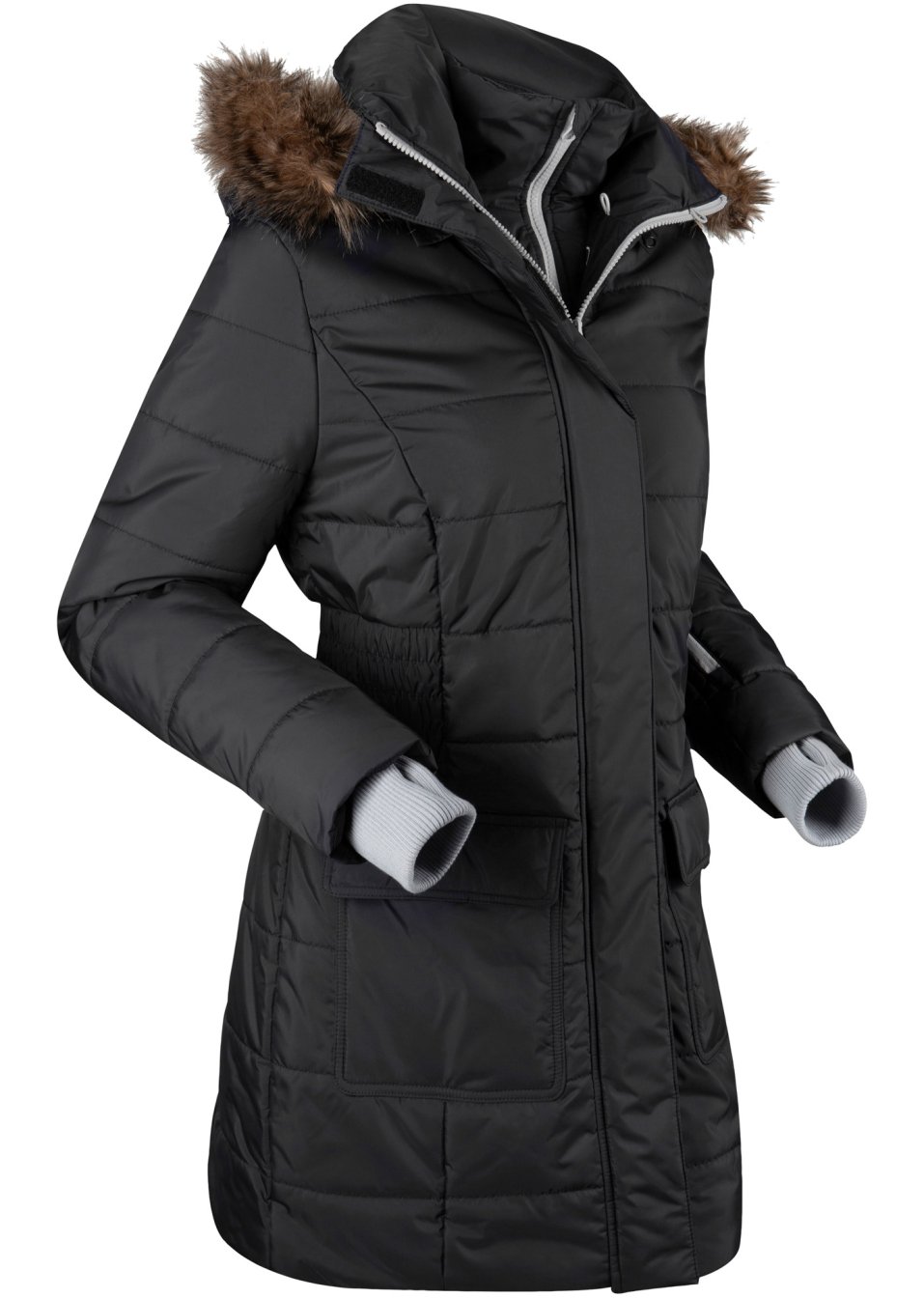 Veste longue fonctionnelle style 2-en-1, matelassée et imperméable