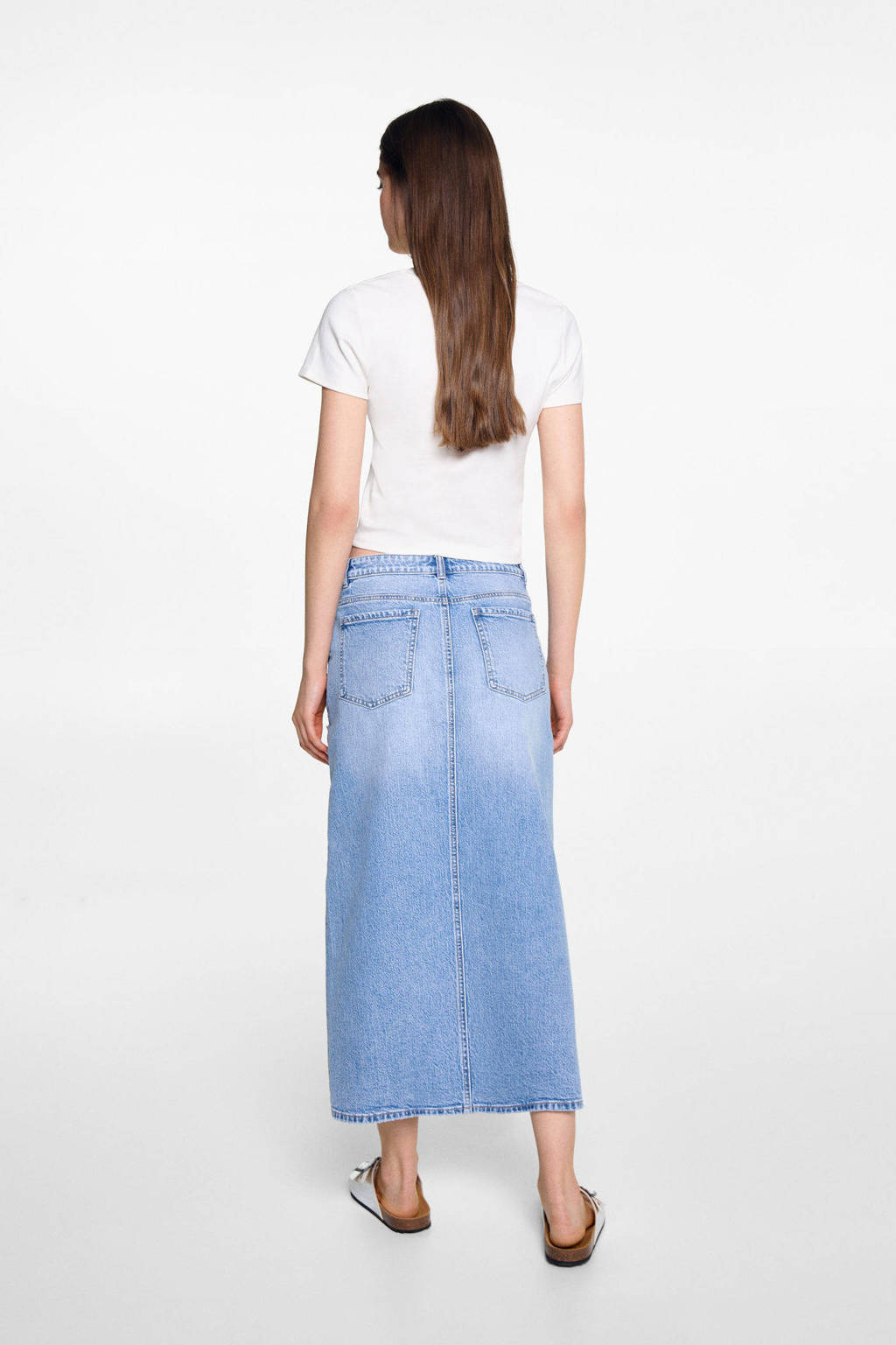 MANGO TEEN spijkerrok medium blue denim