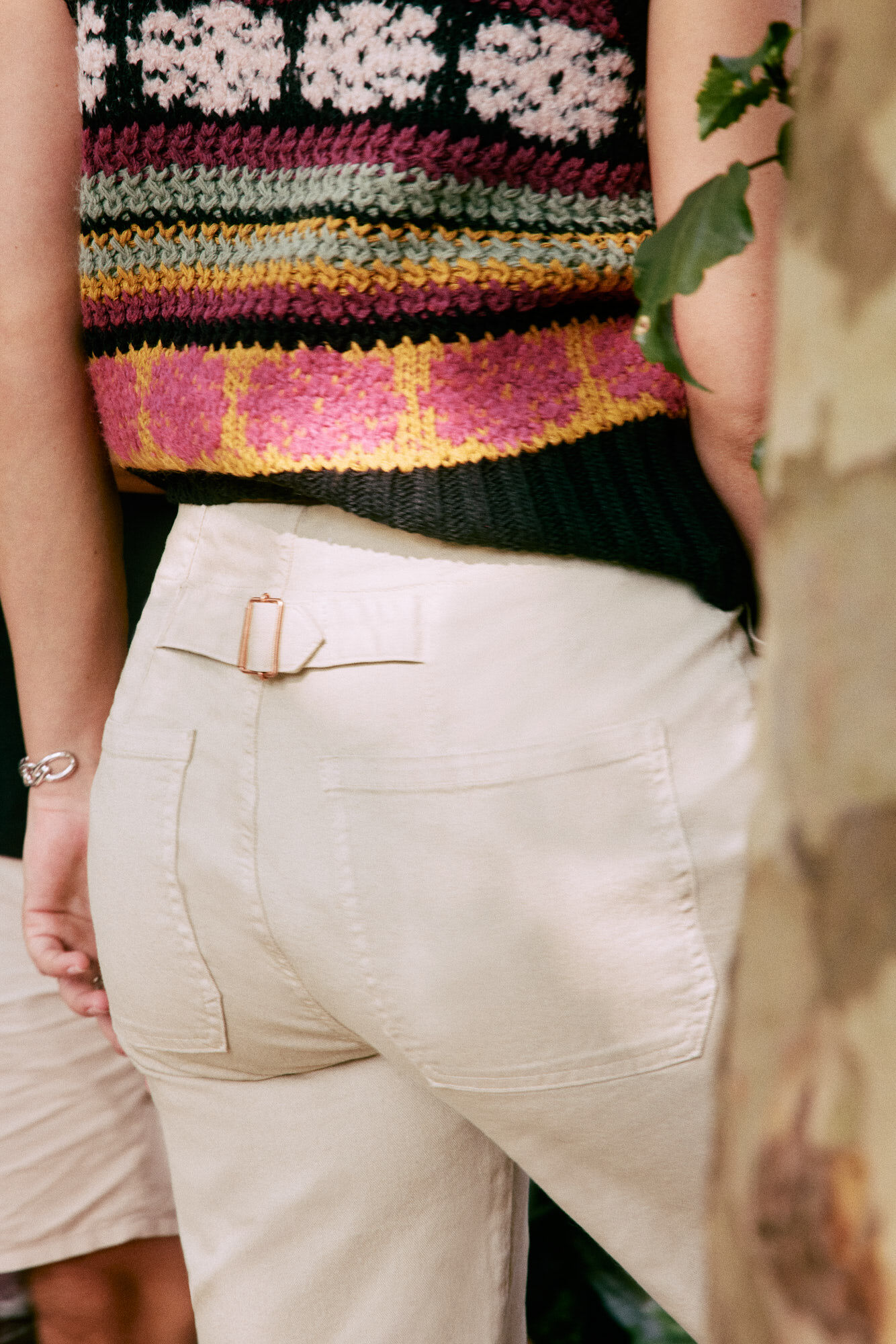 calça cargo de perna reta