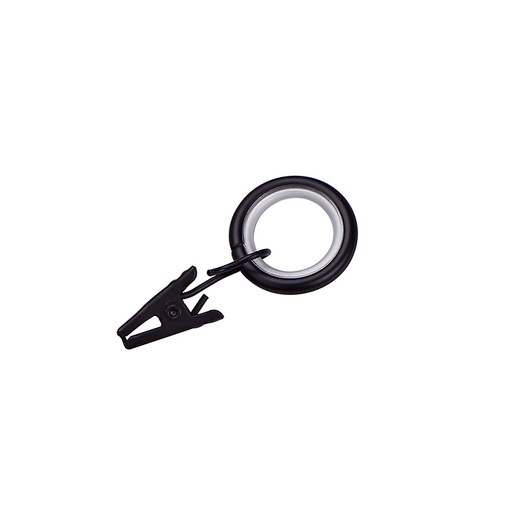 10 anneaux pour barre à rideau Nisis GoodHome ⌀10mm noir