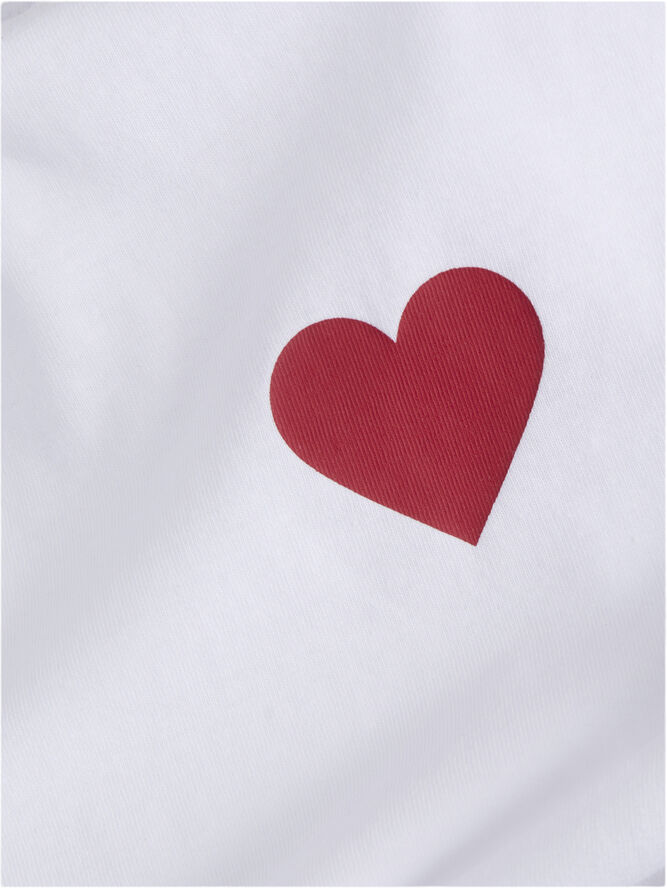 JJXX JXCARLY REG FIT SS TEE JRS Bright white/heart