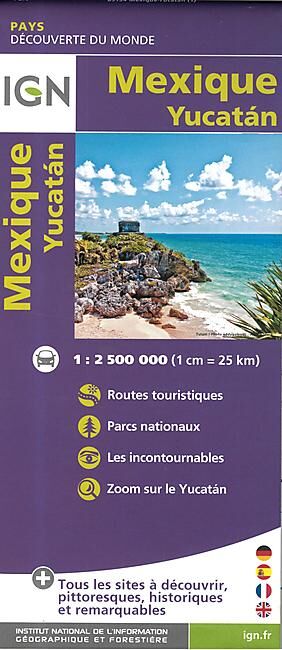 IGN - MEXIQUE YUCATAN 1 2 500 000