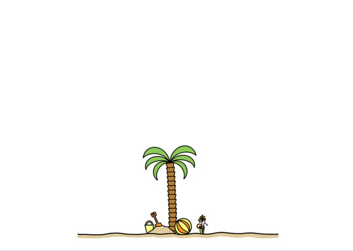 YH Tekent | Vakantie kaart | Tropisch