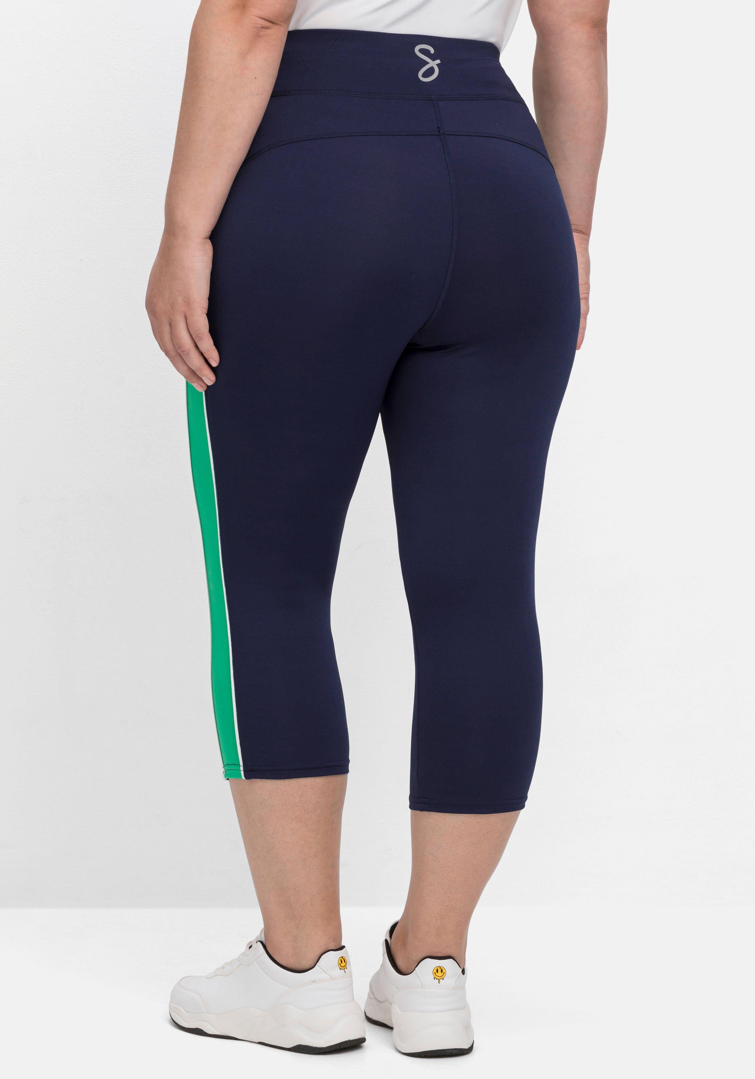 Sporthose in Caprilänge, mit Kontraststreifen