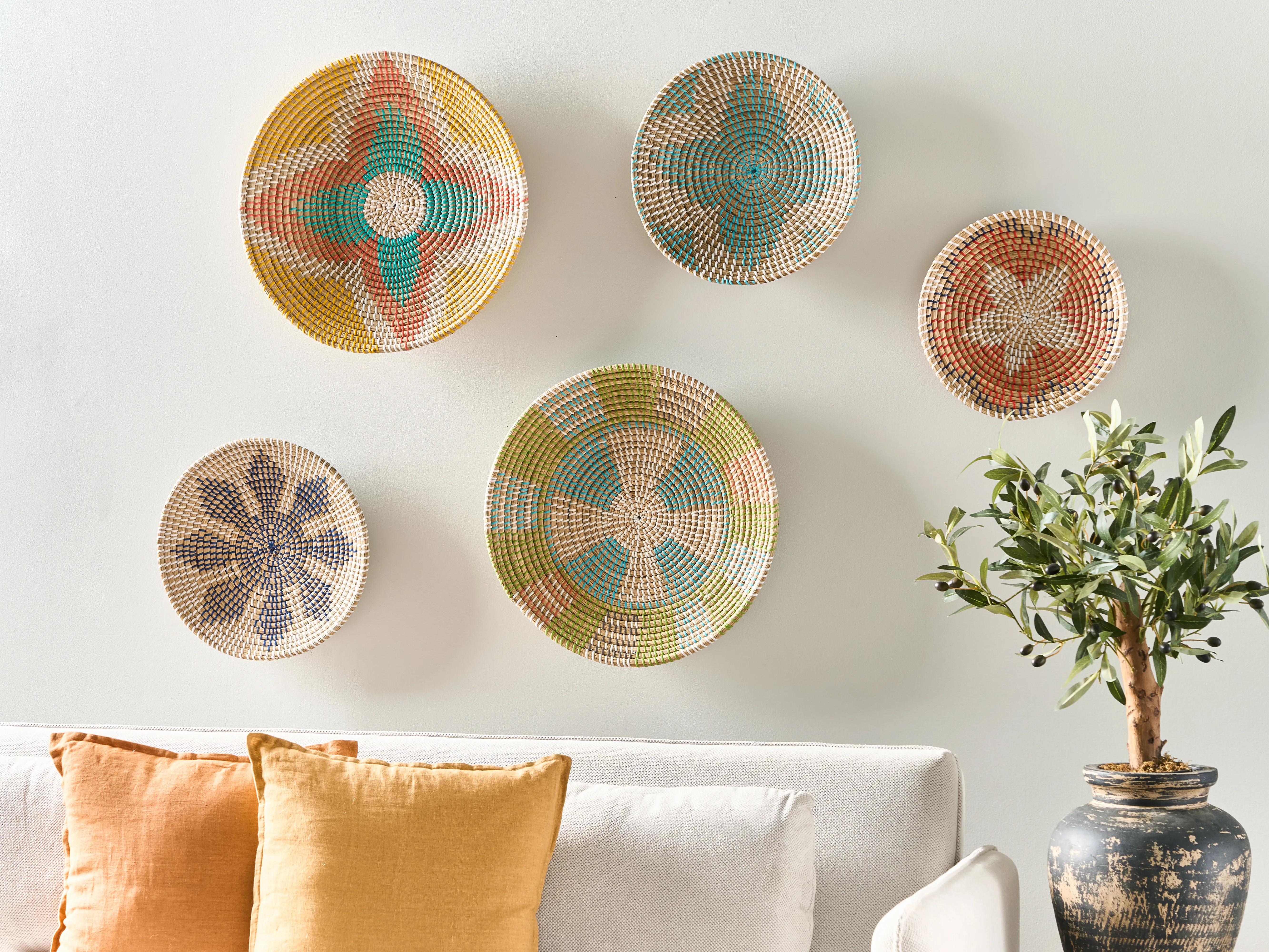 Set van hangende decoraties SONLA Zeegras 45/35/30 cm Meerkleurig