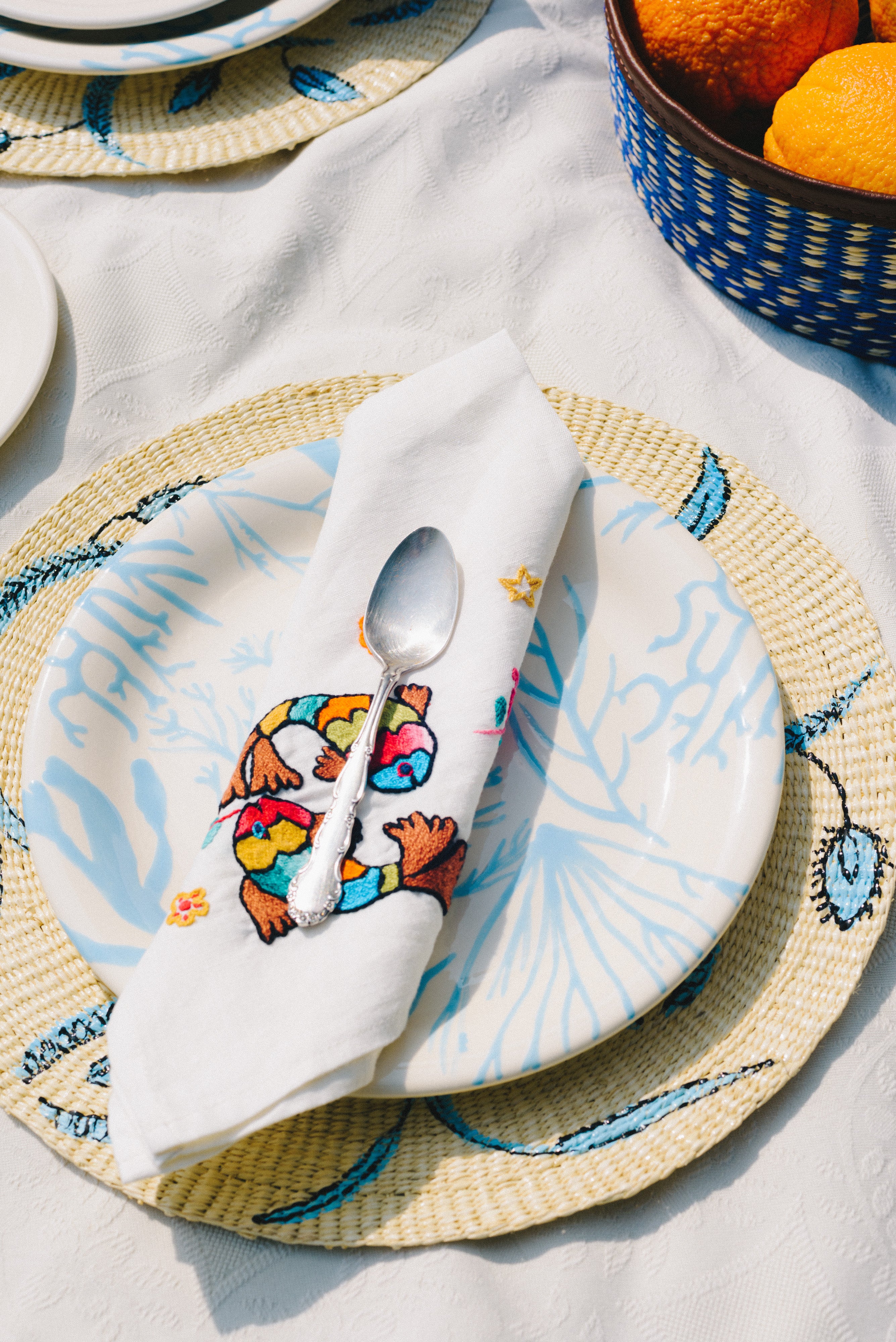 Assiette à Dessert «Corales de la Isla» (Lot de 4)