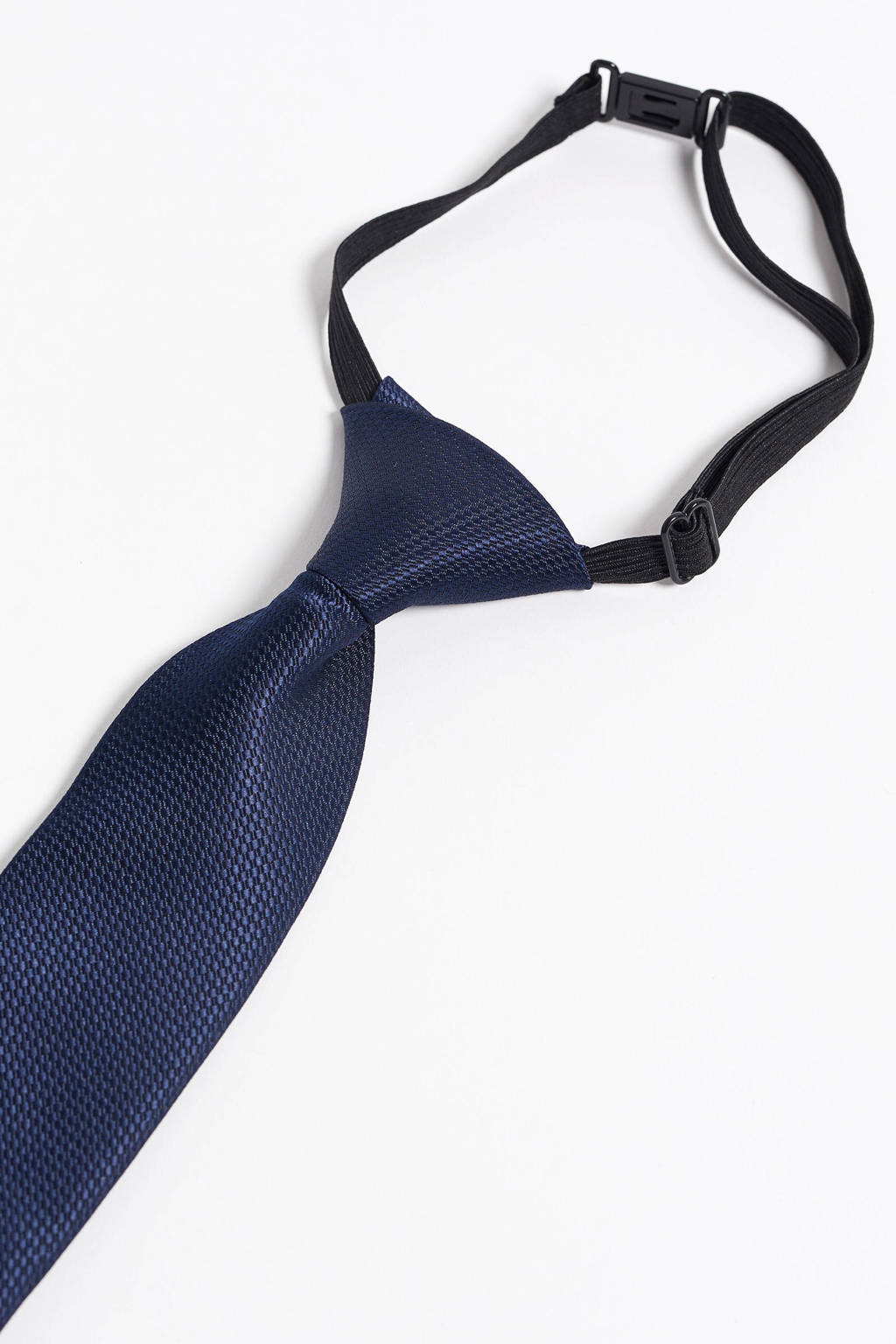 WE Fashion stropdas met textuur donkerblauw