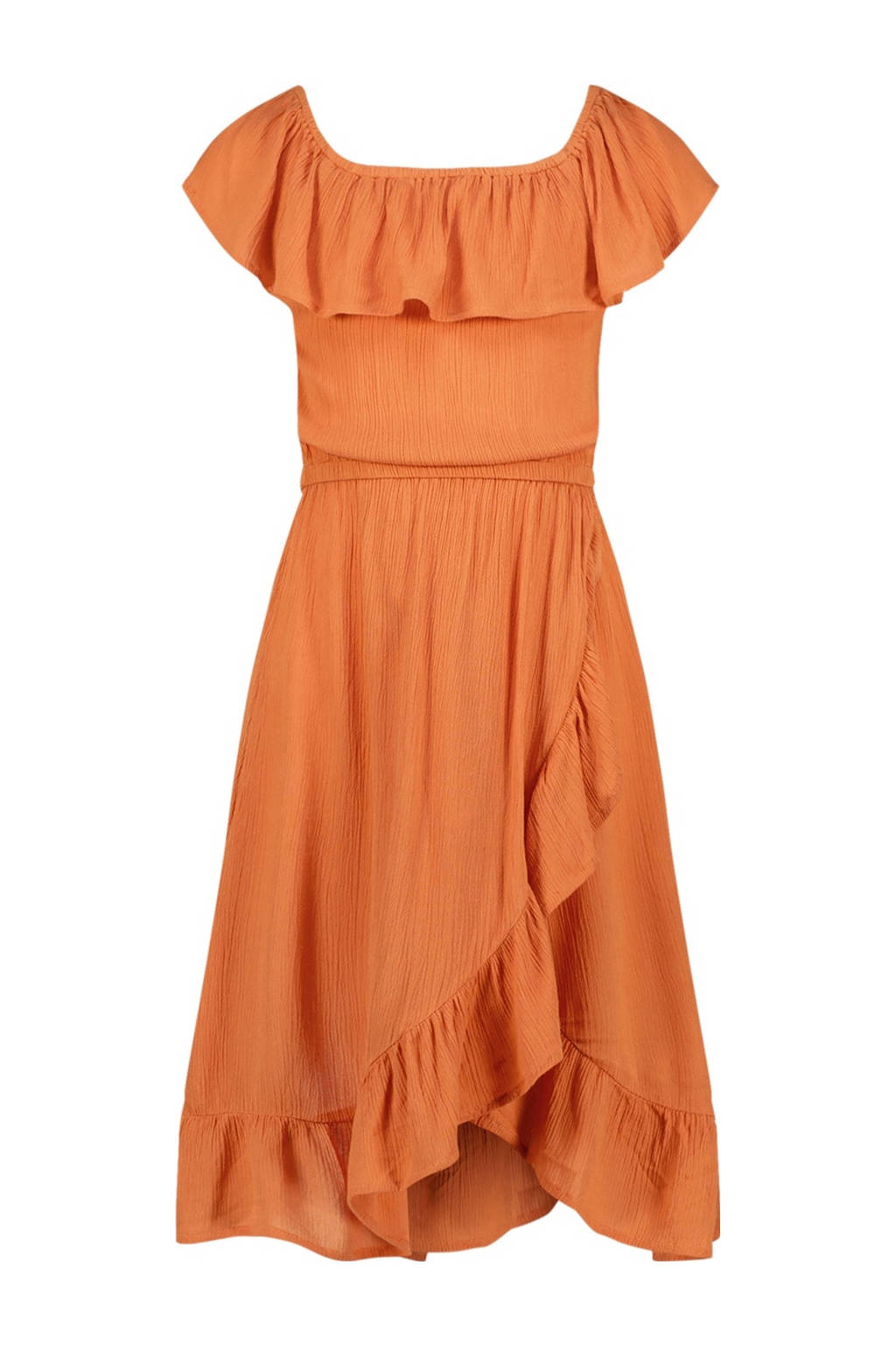 Vingino off shoulder jurk Peninah terra