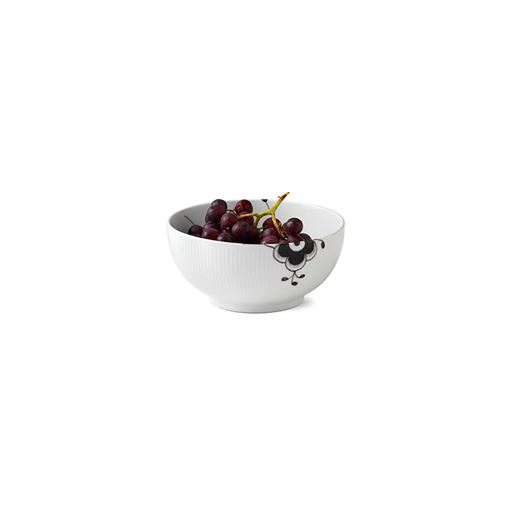 Royal Copenhagen Sort Mega Riflet Skål, Ø21 cm