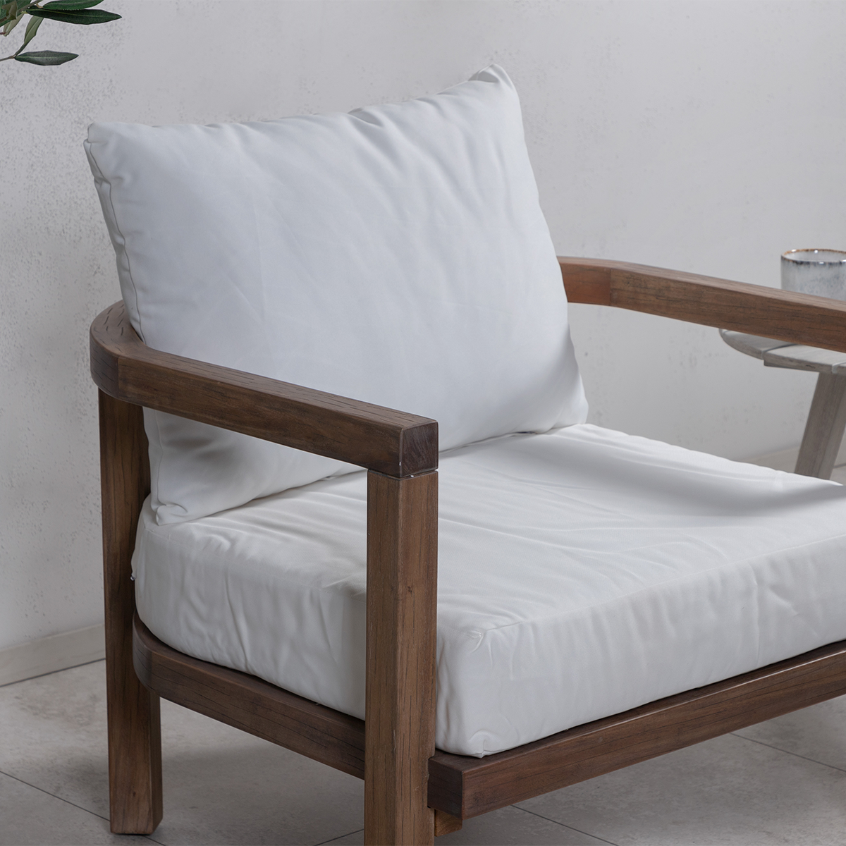 Tuin lounge fauteuil Elio - met zitkussens Naturel