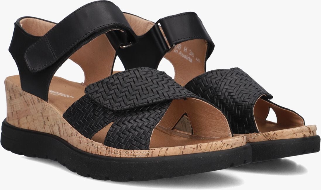 zwarte hartjes sandalen met hak jazz